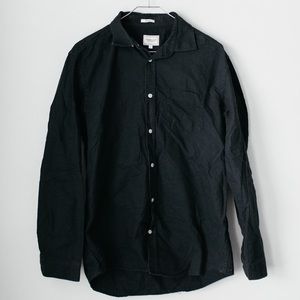 Frank & Oak Black Button Down Shirt - The Jasper - Size L